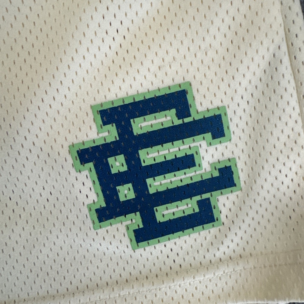 Eric Emanuel EE Basic Core Short Size Large Antique White/Blue/Green - Picture 2 of 5